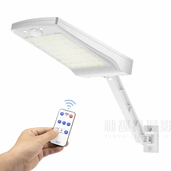 

900LM Light PIR Motion Sensor 56ED Solar Wall Outdoor Street Lamp Remote Control Waterproof