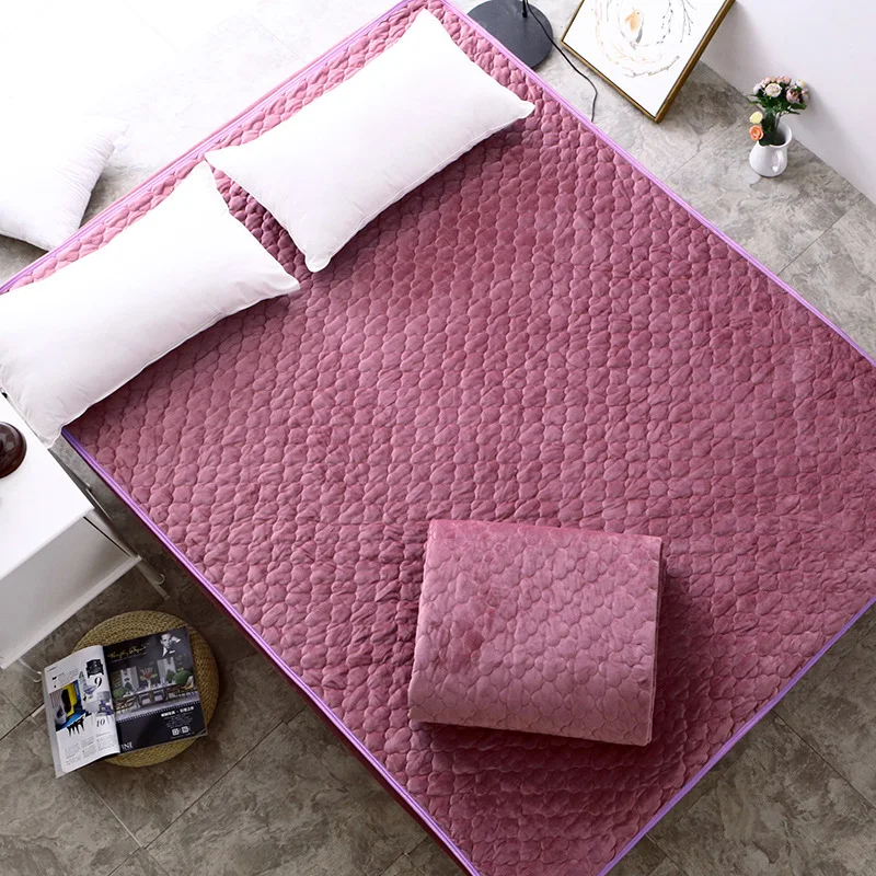 High End Thick Mattress Protector Warm Velvet Cover Bedding Set Bed Topper | Дом и сад
