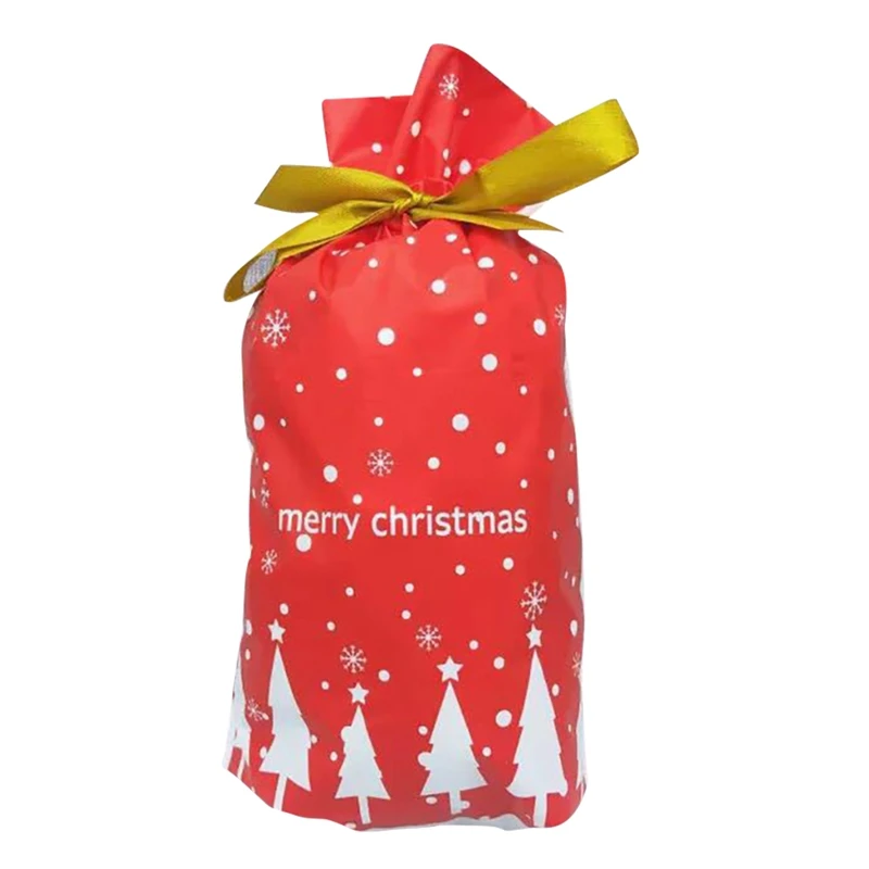 50 Pcs Christmas Candy Bags Cute Santa Gift Bag Pocket Sweet Candy Biscuit Gift Bag - Цвет: A3 50PCS
