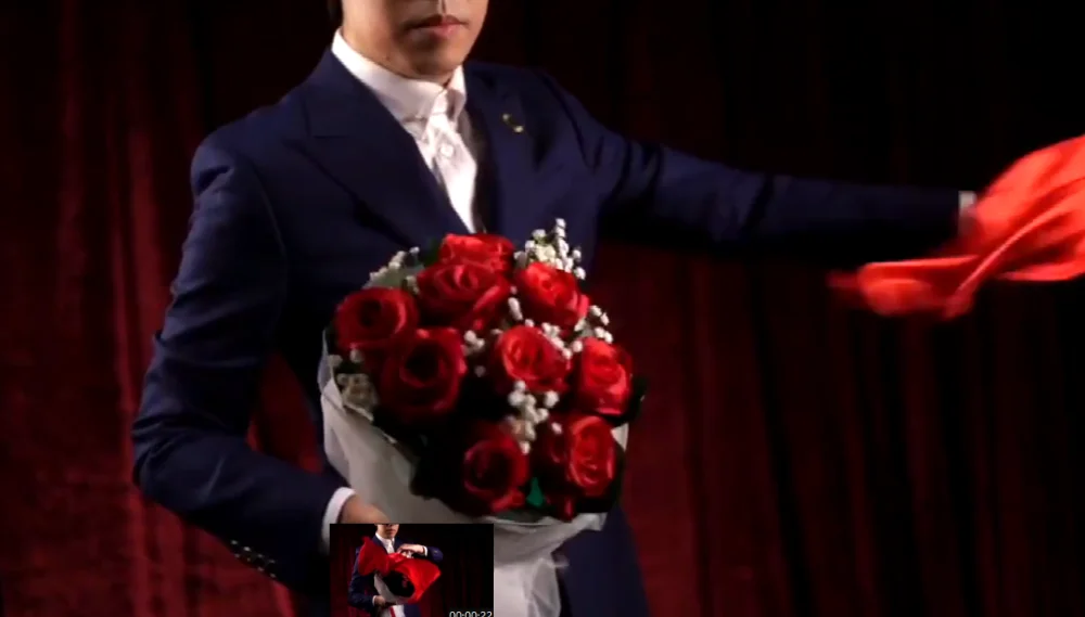 Букет(красный) от Bond Lee& MS Magic, 9 цветов-Magic Trick, gimmics, close Up Magic, Stage Magia Porps, Toys Classic Magie