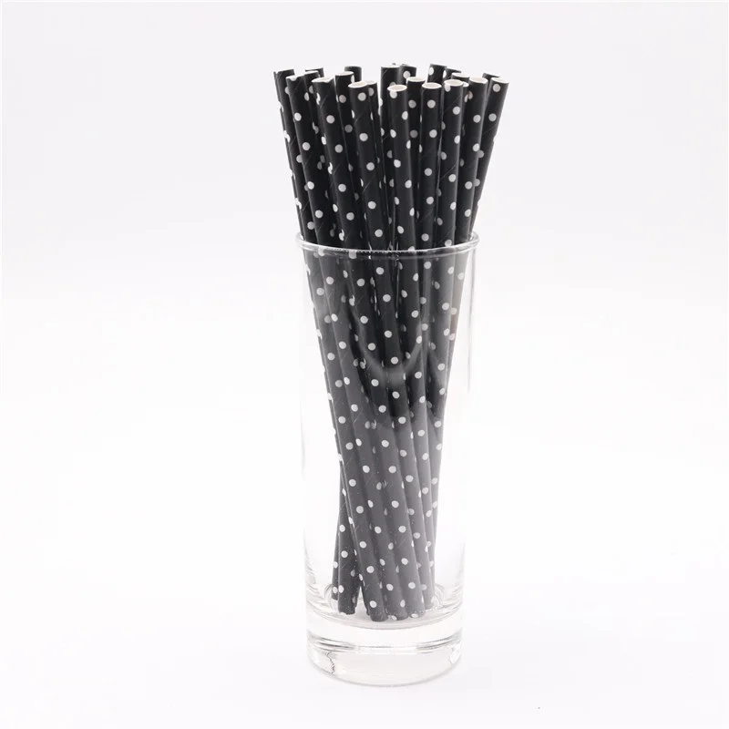 straw25pcs Любовь вечерние принадлежности Черно-белая решетка для взрослых тарелка салфетки под чашки Посуда День рождения Рождество Свадебные украшения - Цвет: straw25pcs
