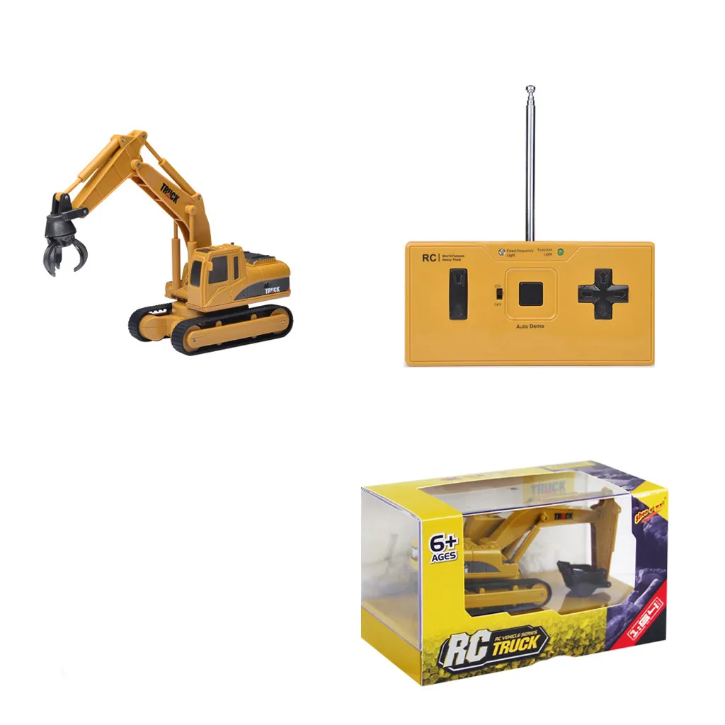 2.4G Simulation toy RC excavator toys with Musical and light Children's Boys RC truck Beach toys RC Engineering car tractor