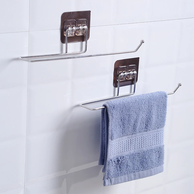 

Multi-Purpose Hooks Rack Organizer Storage Holder Free punch disposable dish cloth rag rack kitchen Towel Cup Paper Hangers Hot