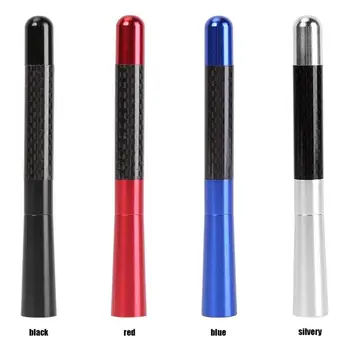 

12cm Car Styling Short Mast Antenna Carbon Fiber Screw Metal Auto Roof Antenna Lightness and Portability No Space Occupy
