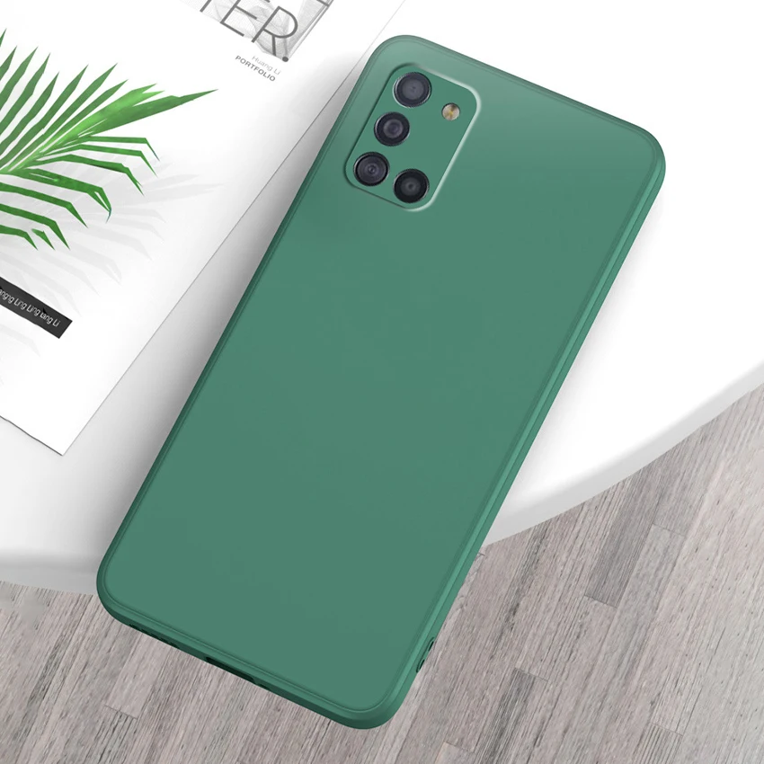 Luxury Original Square Soft Liquid Silicone Phone Case For Samsung Galaxy S21 Ultra S20 FE S10 Plus S9 S8 Note 20 10 9 8 Cover