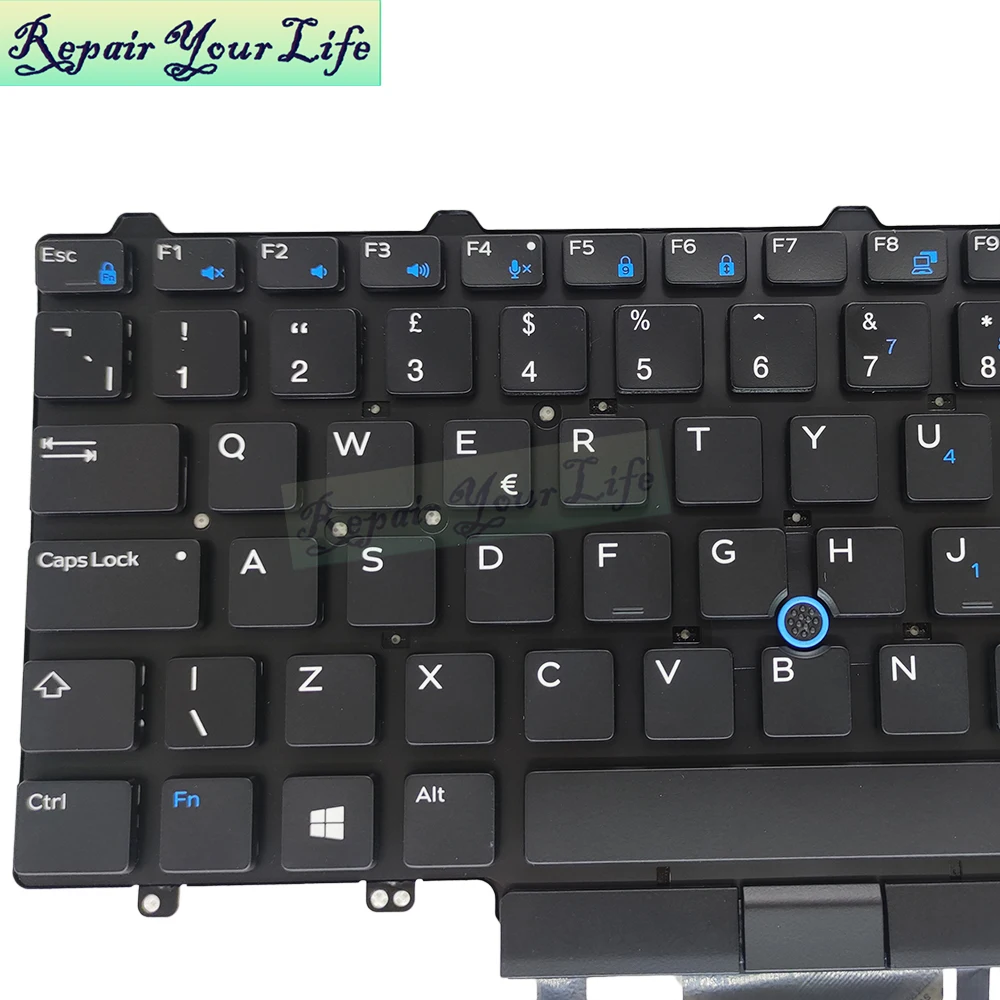 Teclado Retroiluminado para Dell Latitude 3340 E5450 E7480 E7470 E7450 0w24rk 08nc1k us gb Brasil - Imagem 4