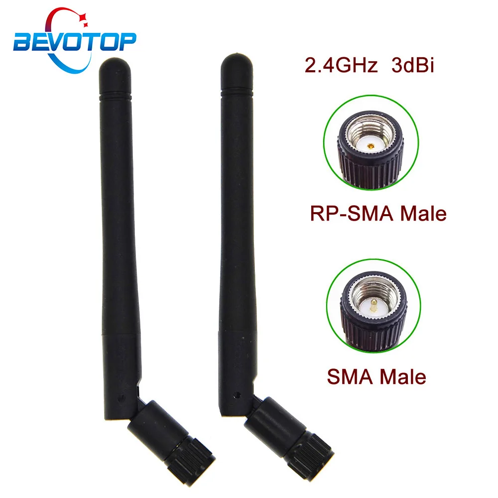 

50 sets/lot 2.4GHz 3dBi WiFi Antenna Aerial SMA RP-SMA Male Connector Wifi Antenna For Wireless Router Antennas +15cm IPEX Cable