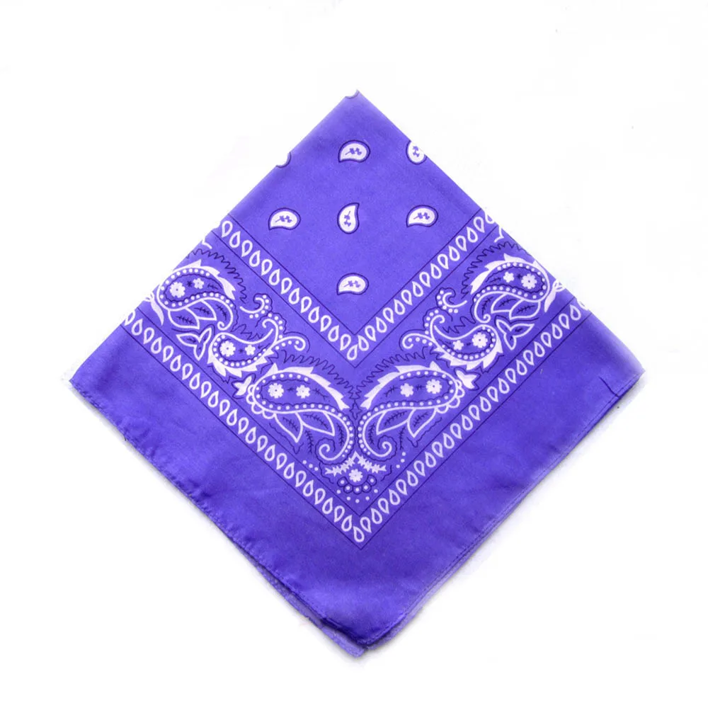 Шикарные многофункциональные хип-хоп банданы с узором "огурцы" резинки для волос 55*55 см винтажные односторонние повязки на голову шарф браслет аксессуары - Цвет: purple