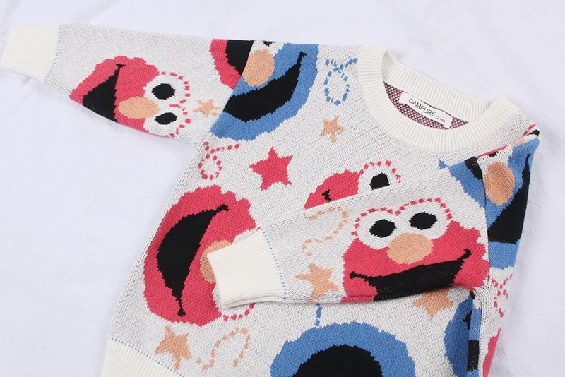 Осенне-зимний свитер с рисунком улыбки для девочек джемпер для мальчиков трикотажные хлопковые пуловеры свитер с рисунком для малышей Одежда для маленьких мальчиков