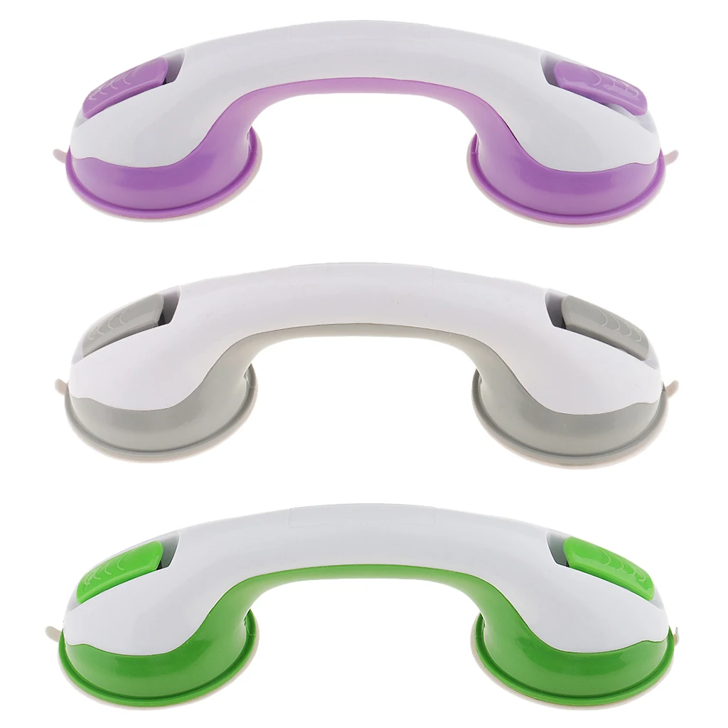 3 Pieces Grab Bars- Suction Shower Handles - Safety Hand Rail Support for Tub, Handicap, Elderly, Injury, Kids