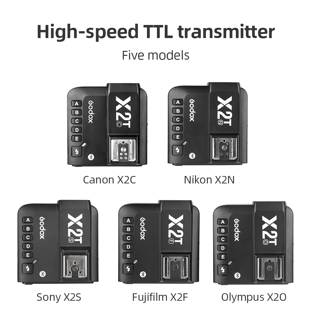 Godox X2 X2T-C X2T-N X2T-S X2T-F X2T-O X2T-P TTL 1/8000s HSS Wireless Flash Trigger For Canon Nikon Sony Fuji Olympus Pentax flash trigger