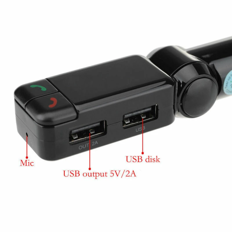 ЖК-автомобильный комплект Bluetooth fm-передатчик MP3-плеер 3,5 мм Aux USB зарядное устройство для устройства Handsfree изготовлен из высококачественного материала, прочный