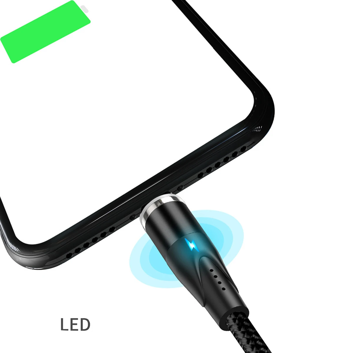 SOONHUA Магнитный USB кабель для зарядки и передачи данных Шнур 3A кабель для быстрой зарядки светодиодный индикатор USB кабели с разъемом Поддержка синхронизации данных
