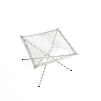 Dropshipping Portable Outdoor Fire Pit Collapsing Steel Mesh Stand Perfect for Camping Backyard and Garden With Carrying Bag 4