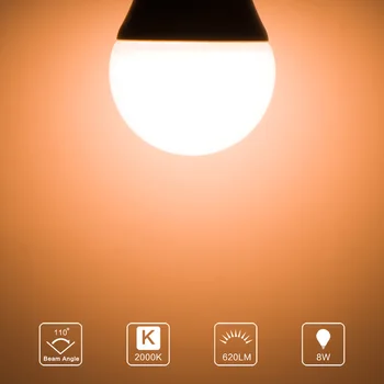 

8W 8LED Night Light E27 Ball Bulb Auto Sensor Light Dusk On Dawn Off Light Outdoor Use For Garden Courtyard Wall