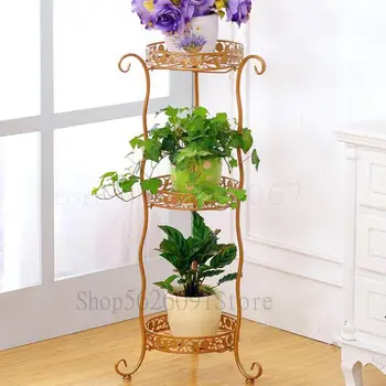 

wrought Iron Flower Fall To The Ground, Multilayer Jardiniere Indoor And Outdoor European Money Plant Flower Sitting Room Balc