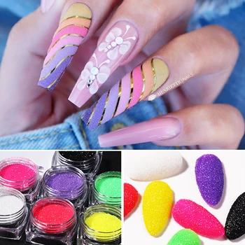 

1 Box Glitter Sandy Powder Nail Art Sparkly Rhinestone Pigment Sugar Powder Holo Glitter UV Gel Polish Decor DIY Nails Salon