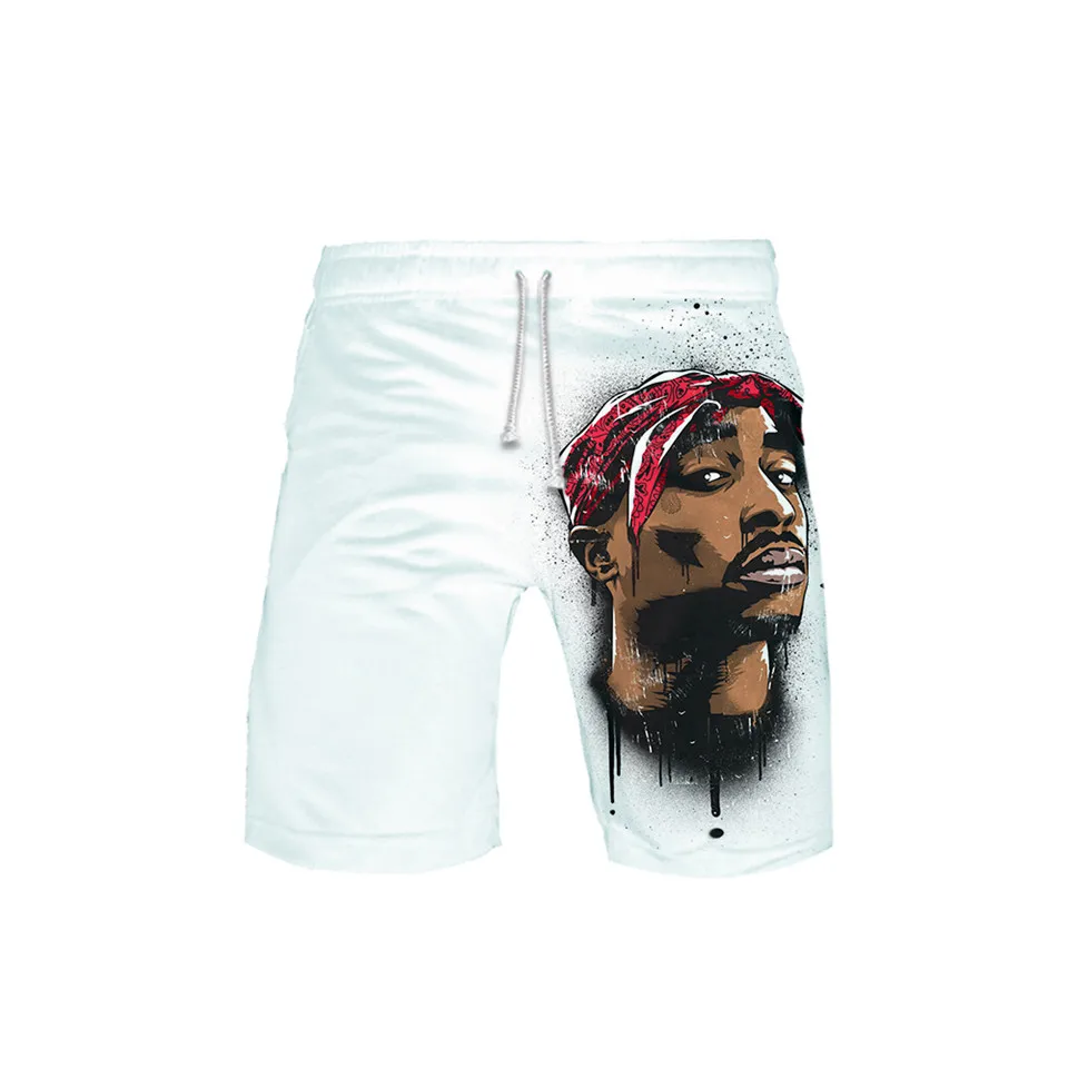Мужские шорты для плавания Gangsta Rap 2Pac 3d-трусы пляжные спортивные бега серфинга
