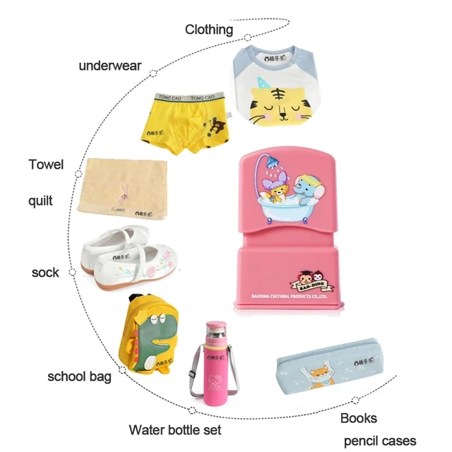 SMGSLIB Customized Name Stamp Waterproof Toy Baby Student Clothes Chapter Wash not Faded Children's Seal Customized Stamp Gifts 3