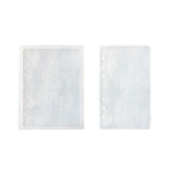 

2 Pcs Notebook Shape Silicone Mold DIY Resin Book Mold Crystal Epoxy Silicome Mold Transparent Book Silicone Mold, (A6) & (A5)