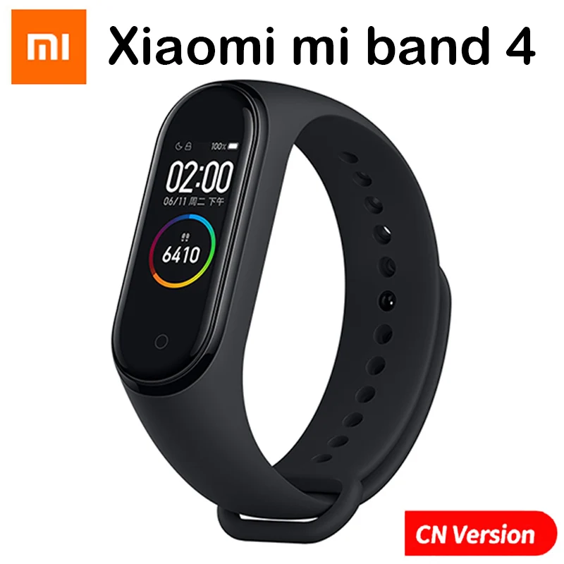 mi band 4(CN) Xiaomi mi-браслет 4 и 3 Смарт-браслет mi Band Браслет пульсометр фитнес-трек сенсорный экран pulsera умные часы - Цвет: mi band 4(CN)