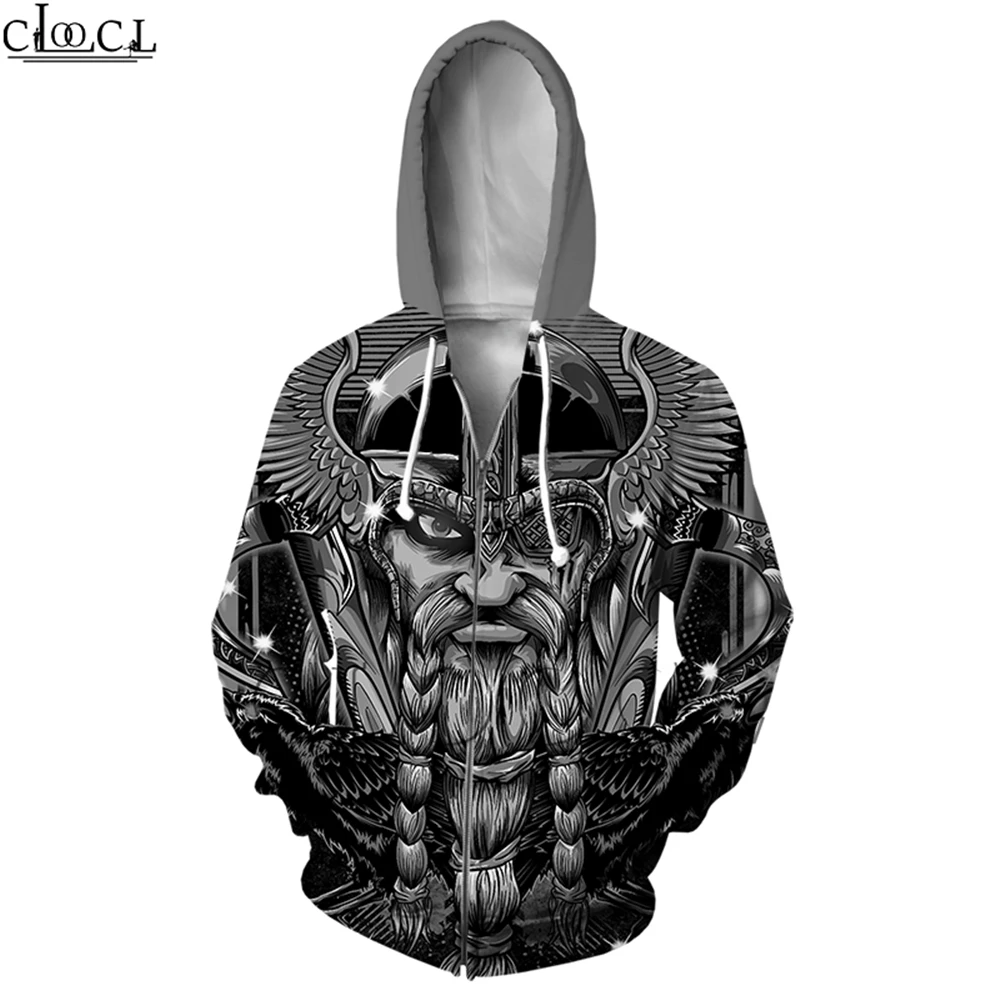 Zipper Hoodie 6 Скандинавский Викинг, тату, на молнии, худи для женщин и мужчин, Пираты, 3D принт, викинги, король, повседневное пальто с длинным рукавом, на молнии, с капюшоном, Прямая поставка - Цвет: Zipper Hoodie 6