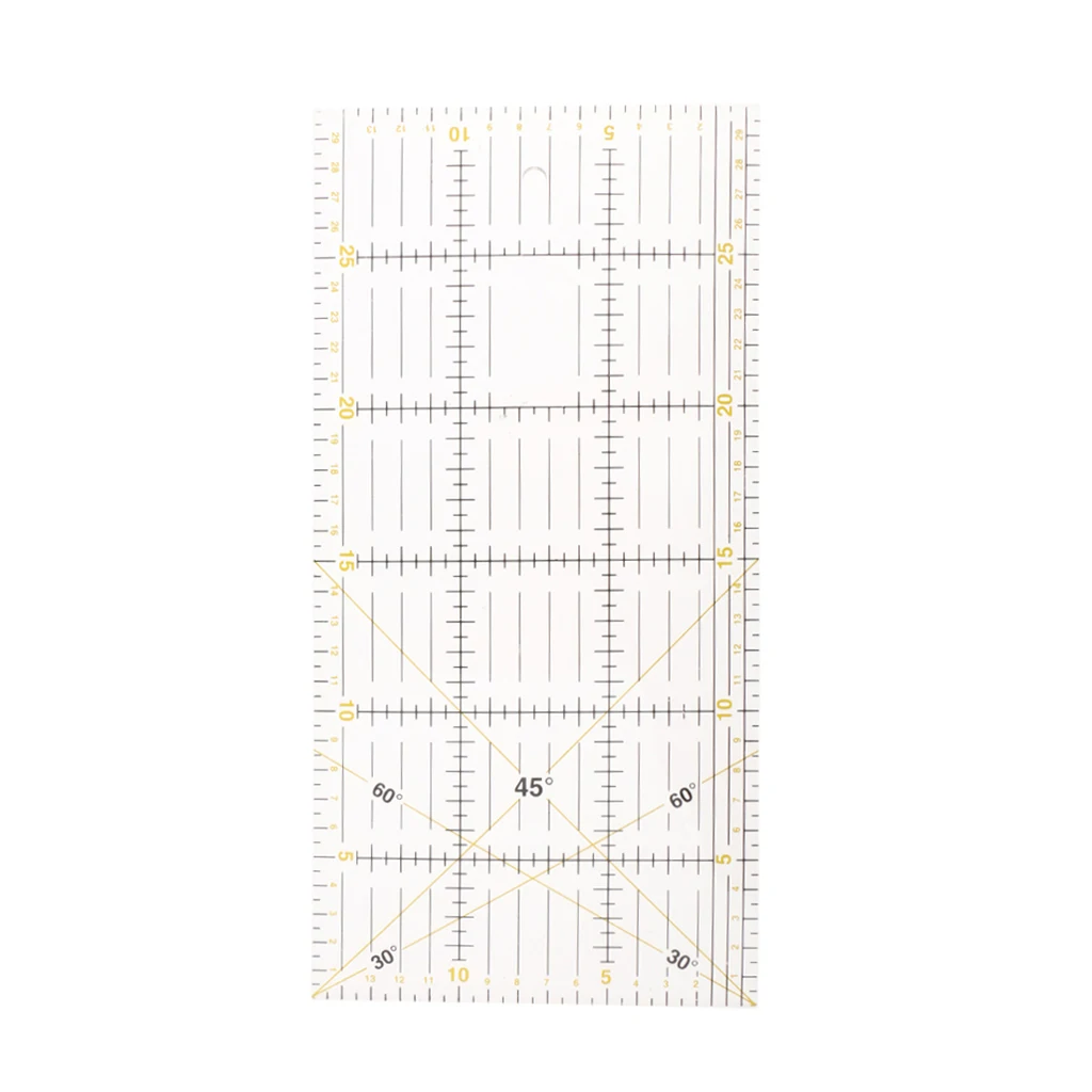 Quilting Ruler  Acrylic Quilters Inch Rules 30 x 15cm for Crafts, Fabric, Patch Working