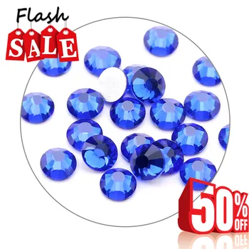 

NO.2 Swarovsky Sapphire Non hot fix Rhinestones nail glass accessoires all for DIY 3d nails art manicure design strass crystal