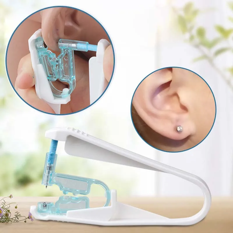 1/2/4Pcs Disposable Sterile Ear Piercing Unit Cartilage Tragus Helix  Piercing Gun No Pain Piercer