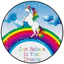 Круглый ковер с единорогом, ковры для гостиной, декоративные коврики для детской комнаты, коврики для спальни, современные коврики