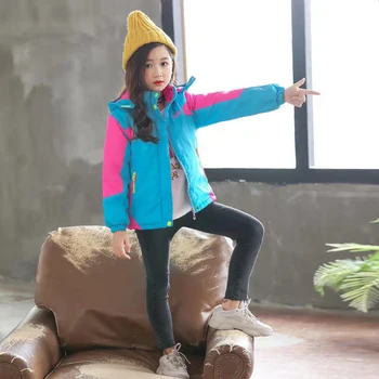 

For 3-12 Yrs Cute Girls Thicken Coat Hooded WaterProof Children's Jacket For Autumn Winter Kids Clothes Girls Clothing Outwear