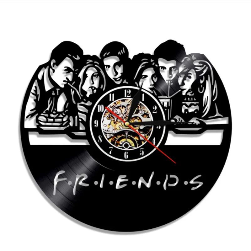 Vinyl Record LED Wall Clock Friends TV Series CD Watch with Lighting Vintage Home Decor | Дом и сад