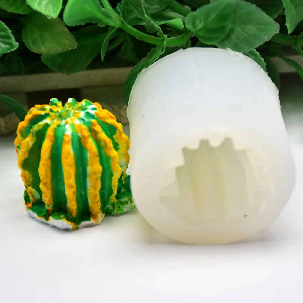 3D Cactus Shaped Silicone Mold DIY Gypsum Perfume Mold Aromatherapy Wax Mold Soap Candle Mold Chocolate Cake Decorating Supplies