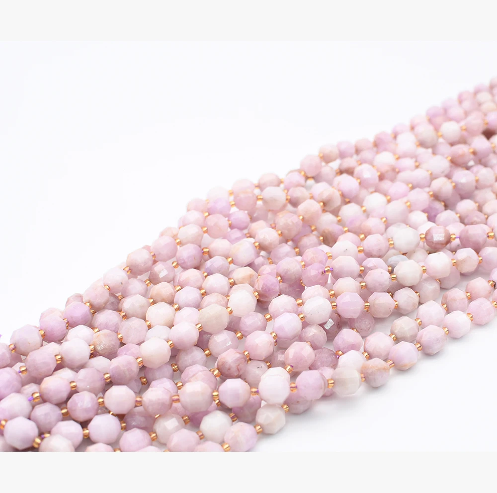 10mm AA Natural energy column Faceted  irregular round Stone Beads For DIY necklace bracelet jewelry making 15 