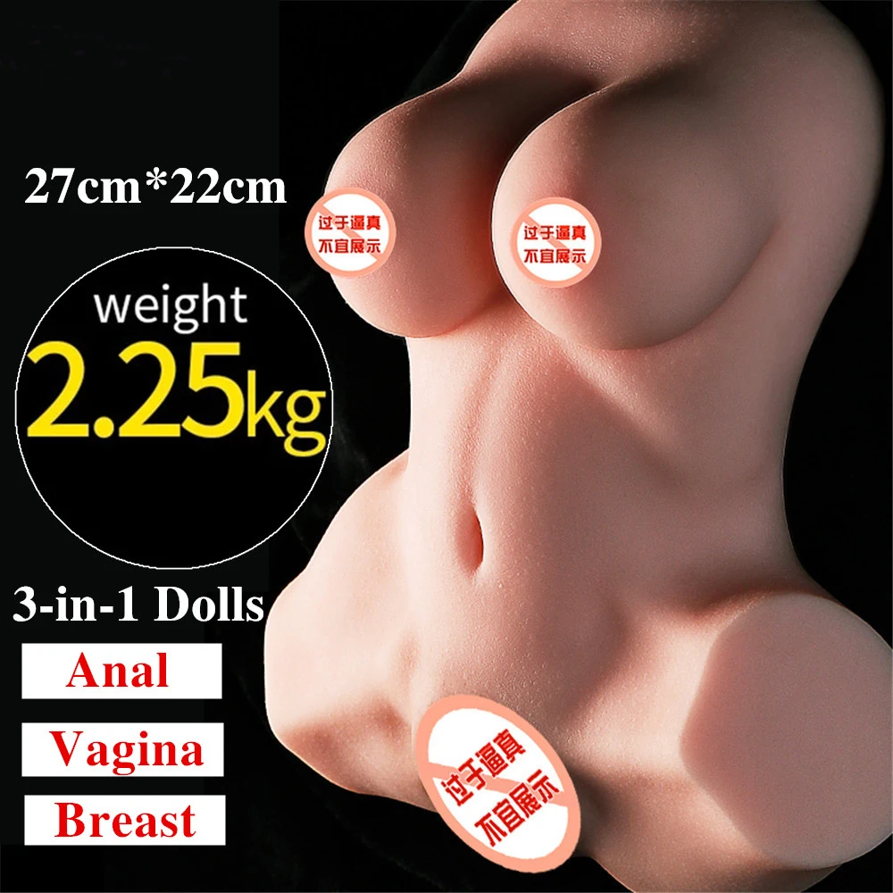 Real Life Size TPE Silicone Sex Dolls Two Breasts Artificial Pussy Vagina Anal Double Channel Toys Masturbation Love Shop | Красота и