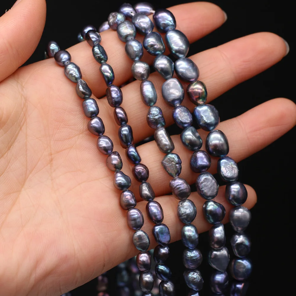 100%NaturalFreshwaterPearlBaroqueBlackBeadedforJewelryMakingIrregularBeadsDIYBraceletNecklaceAccessories-AliExpress