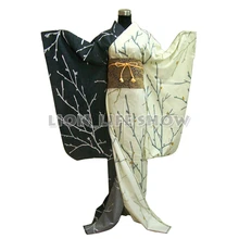 Женское японское традиционное разноцветное длинное кимоно Furisode платье косплей костюм наряд
