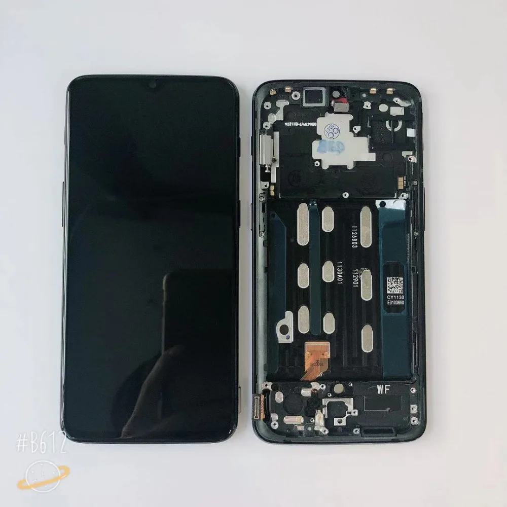 AMOLED 6,41 ''OnePlus 6T ЖК-дисплей Сенсорная панель в сборе One plus 6T ЖК-дисплей дигитайзер дисплей+ рамка