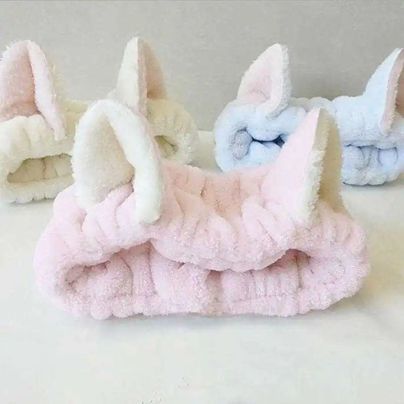 

Cat Makeup Hair Lovely Face Spa Headband Clean Fluffy Hairband Band Ears Girls