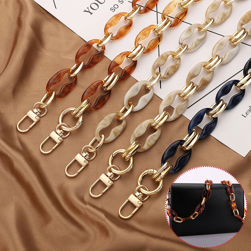 New 40/60cm Acrylic Handbag Chains Shoulder Bag Strap DIY purse Chain Resin Chains Handles Belt Parts Bag Accessories diy handbag chain acrylic shoulder bag strap for women purse crossbody bag handles resin chain belt bag part accessories 40cm