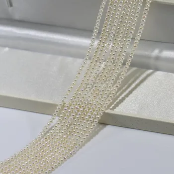 

Genuine wholesale 5strands 3-4mm tiny white round white pearl strands loose beads women lady jewelry DIY