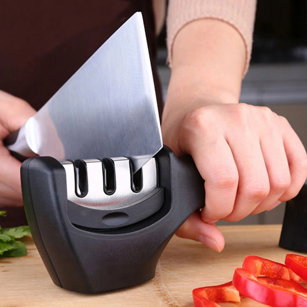 

Knife Sharpener Kitchen Sharpener 3 Stages Professional Kitchen Sharpening Stone Grinder Multifunction Sharpener Kitchen Tools