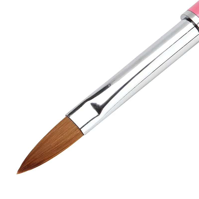 Nail Art Brushes Metal Handle Acrylic Brush For Nail Ombre Manicure Hair Pencil UV Gel Drawing Painting