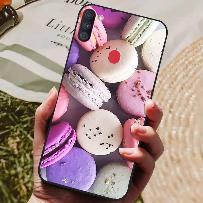 Sleek Black Silicone Back Cover with Soft Bumper