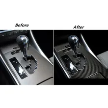 

Durable For Car Gear Shift Panel Console Gear Shift Black Carbon Fiber
