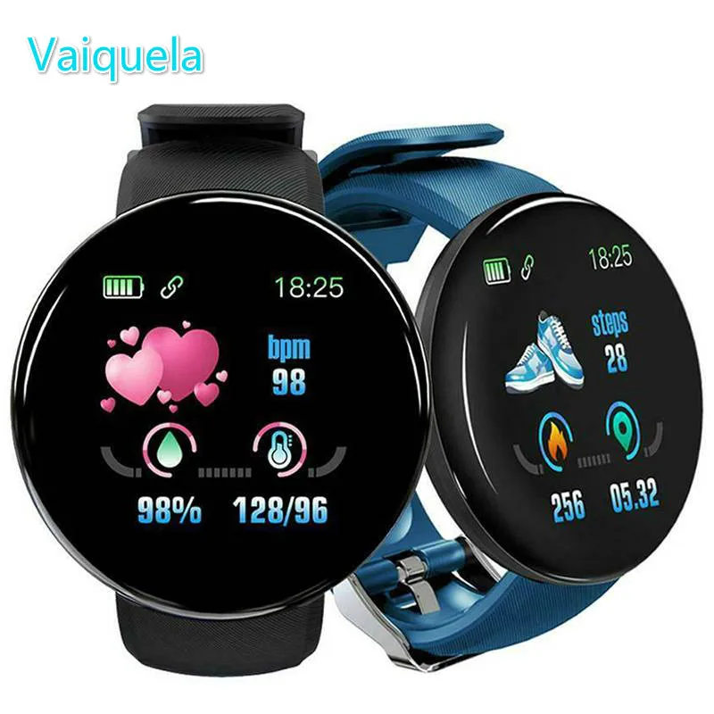 2021 Digital Watch Round Heart Rate Monitor Blood Pressure Smart Sports Watch Men and Women Bluetooth Multifunctional Bracelet