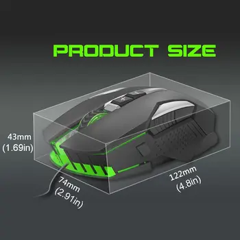 

Wired Mouse DPI Adjustable Optical Gaming Mouse RGB Light Computer Laptop Mice K92C
