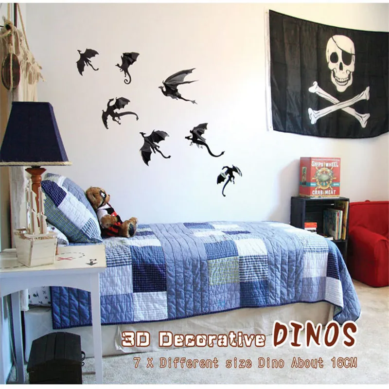 Готические обои Хэллоуин наклейки на стену Игра мощность в 3D с драконом детская