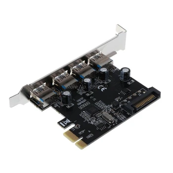 

PCI-E PCI Express To USB 3.0 VIA Chip SATA Interface 4 Port Adapter Converter Card for Desktop Windows XP/2003/Vista/Win7/Win8/W