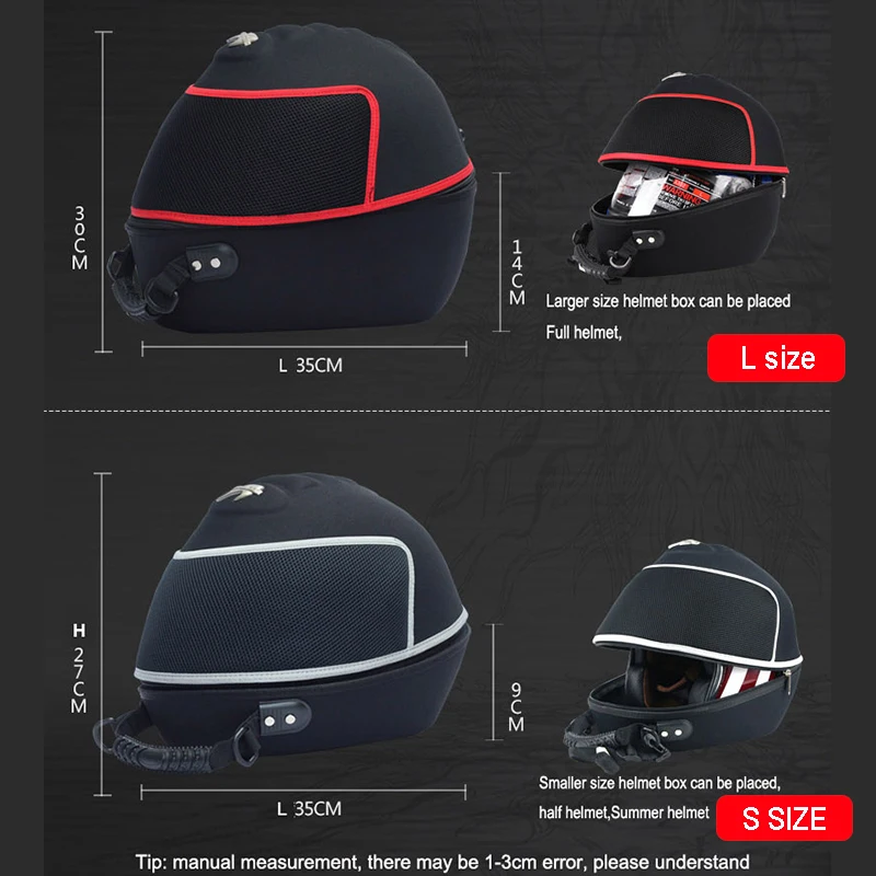 IZTOSS Portable Waterproof Motorcycle Helmet Bag Anti-theft Password Lock Storage Bag Storage - View #2